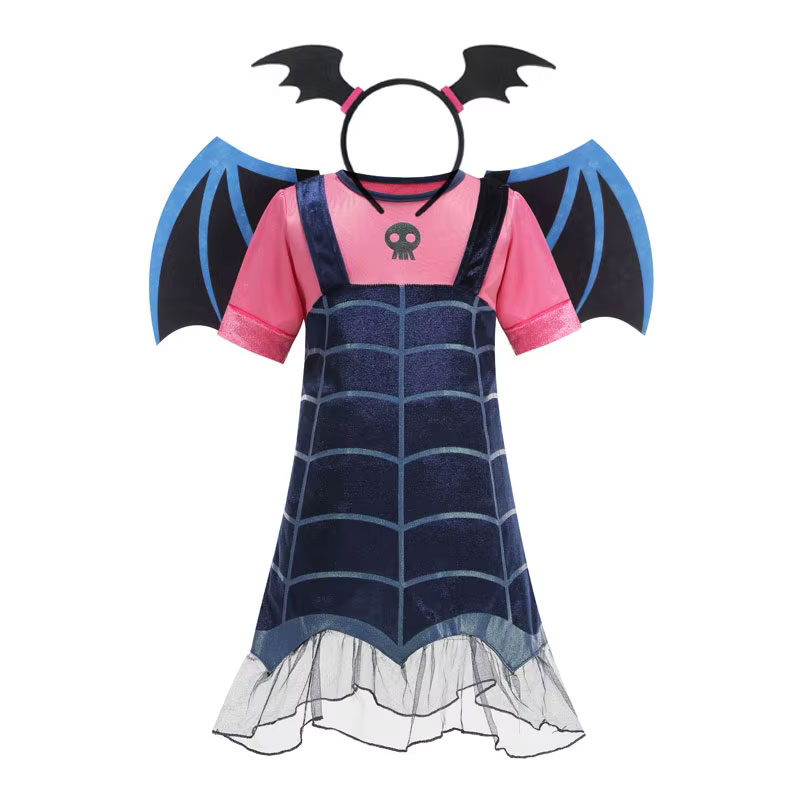 어린이 여자아이 흡혈귀 박쥐 할로윈 코스튬 드레스 세트 - Cosplay Bat Prop 리뷰 및 가격